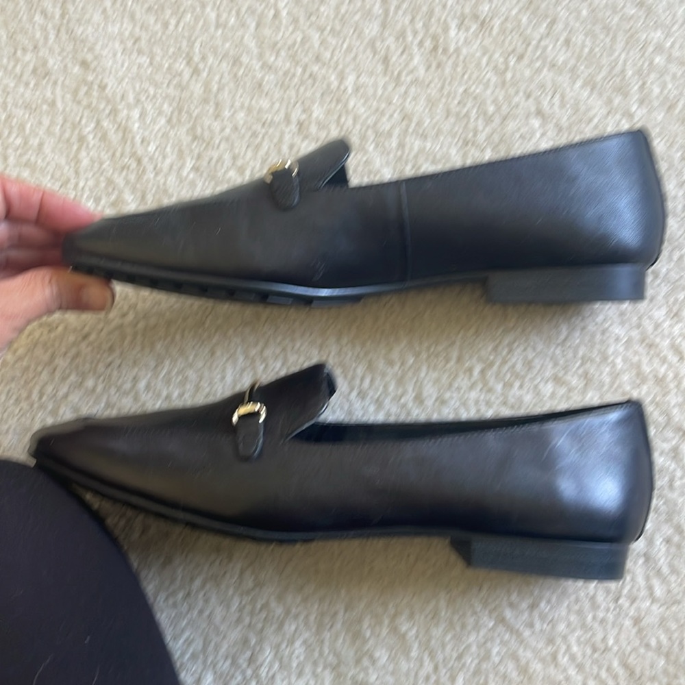 Aldo Black Leather Loafers - Picture 3 of 7